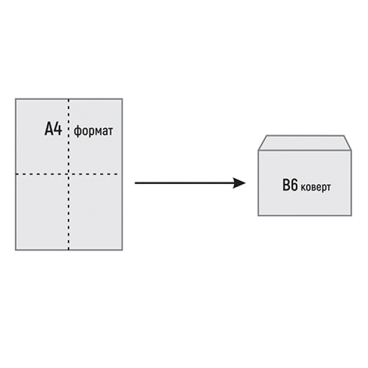 Коверт Б6, 125х176мм